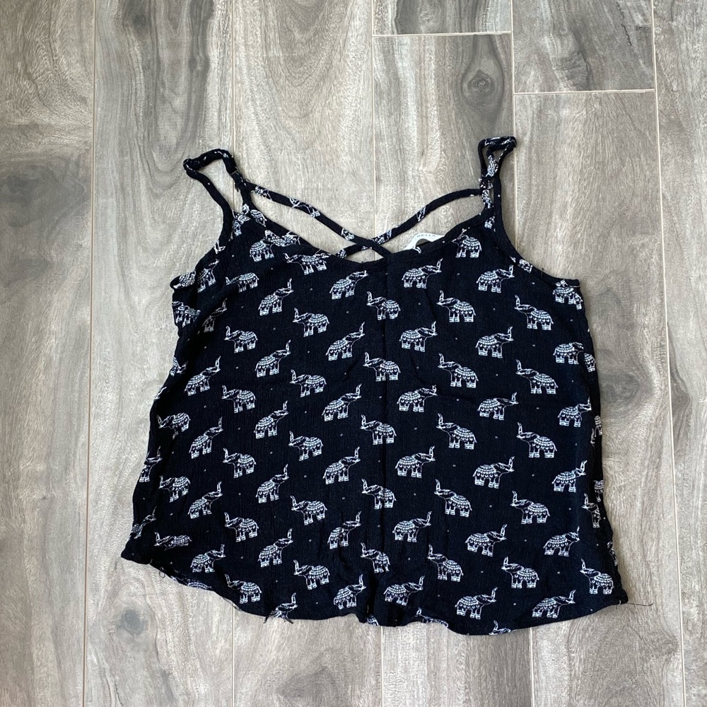 Women’s H&M elephant pattern crop tank top